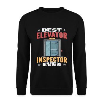 Elevator Inspector Elevator Jobs Profession Gift - Unisex Sweatshirt - black - Front - Alina (178cm) & Michal (187cm)