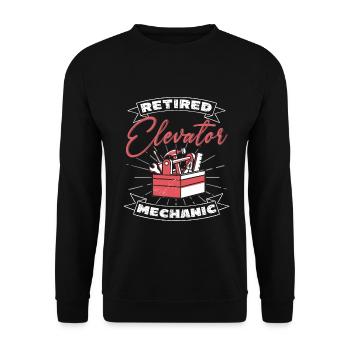 Elevator Inspector Elevator Jobs Profession Gift - Unisex Sweatshirt - black - Front - Alina (178cm) & Michal (187cm)
