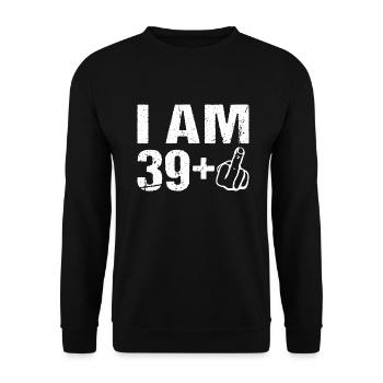 Je sur le 39+ 40ème anniversaire Humour 40 ans - Sweat-shirt Unisexe - noir - Devant - Alina (178cm) & Michal (187cm)