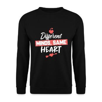 Neurodiverse Mariage Couple Valentine's Day - Unisex Sweatshirt - black - Front - Alina (178cm) & Michal (187cm)