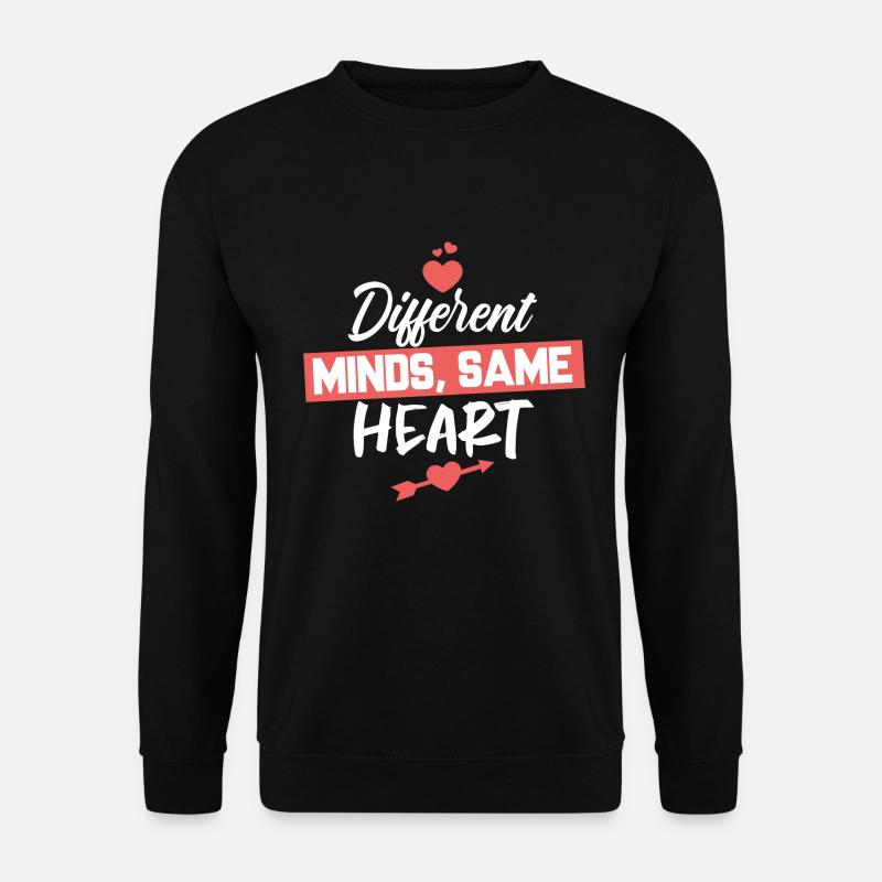 Neurodiverse Mariage Couple Valentine's Day - Unisex Sweatshirt - black