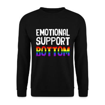Emotional Support Bottom - Unisex Sweatshirt - black - Front - Alina (178cm) & Michal (187cm)