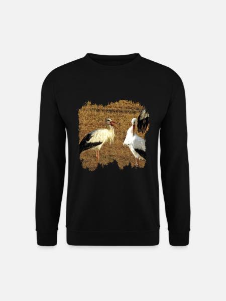 Meister Adebar und Frau Adebar sind Störche - Unisex Pullover - Schwarz