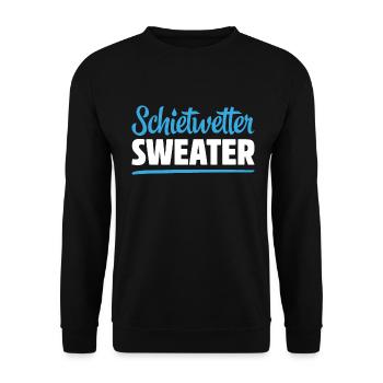 SCHIETWETTER SWEATER - Unisex Pullover - Schwarz - Vorne - Alina (178cm) & Michal (187cm)