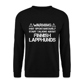 Finnois Lapphund - Sweat-shirt Unisexe - noir - Devant - Alina (178cm) & Michal (187cm)