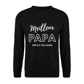 Best Dad Gift, Father's Day, Birthday - Unisex Sweatshirt - black - Front - Alina (178cm) & Michal (187cm)