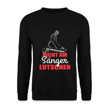 Sänger Singen Gesang - Unisex Pullover - Schwarz - Vorne - Alina (178cm) & Michal (187cm)