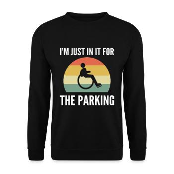 Wheelchair - Unisex Sweatshirt - black - Front - Alina (178cm) & Michal (187cm)