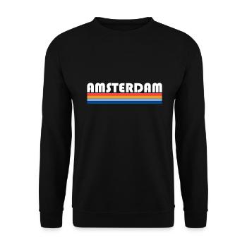 Amsterdam - Unisex Sweatshirt - black - Front - Alina (178cm) & Michal (187cm)