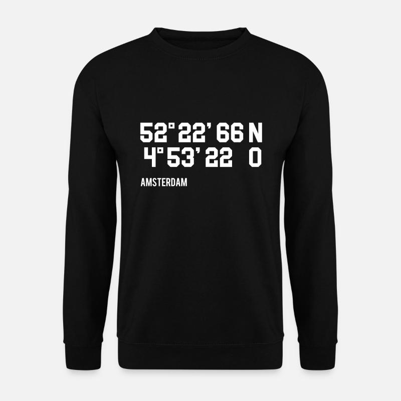 Amsterdam coordonnées - Sweat-shirt Unisexe - noir