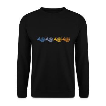 waldhorn - Unisex Pullover - Schwarz - Vorne - Alina (178cm) & Michal (187cm)
