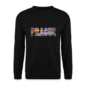 prague prag stadt - Unisex Pullover - Schwarz - Vorne - Alina (178cm) & Michal (187cm)