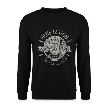 1953 Anniversary 70 Years 70 Th Anniversary - Unisex Sweatshirt - black - Front - Alina (178cm) & Michal (187cm)