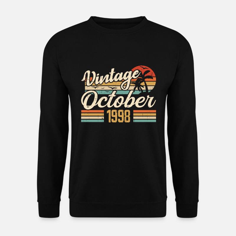 Oktober 1998 Geburtstagsgeschenk - 1998 - Unisex Pullover - Schwarz