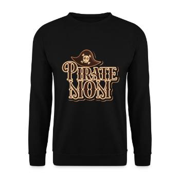 Pirate Mom Queen Costume - Unisex Sweatshirt - black - Front - Alina (178cm) & Michal (187cm)