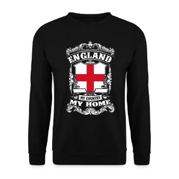 England - My country - My home - Sweat-shirt Unisexe - noir - Devant - Alina (178cm) & Michal (187cm)