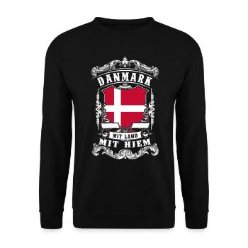 Danmark - Denmark - Dänemark - Sweat-shirt Unisexe - noir - Devant - Alina (178cm) & Michal (187cm)