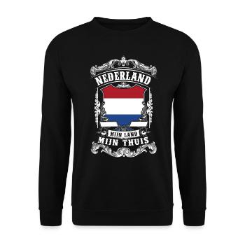 Nederland - Holland - Sweat-shirt Unisexe - noir - Devant - Alina (178cm) & Michal (187cm)