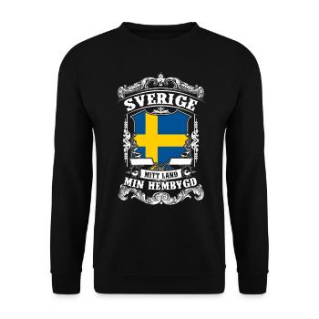 Sverige - Sweden - Schweden - Sweat-shirt Unisexe - noir - Devant - Alina (178cm) & Michal (187cm)