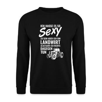 Cadeaux de fermier T-shirts pour le tracteur de fermiers - Sweat-shirt Unisexe - noir - Devant - Alina (178cm) & Michal (187cm)