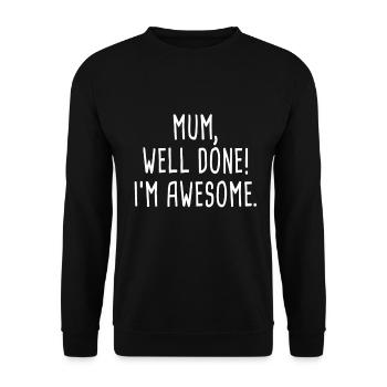 Mother Mom Mom Birthday Gift - Unisex Sweatshirt - black - Front - Alina (178cm) & Michal (187cm)