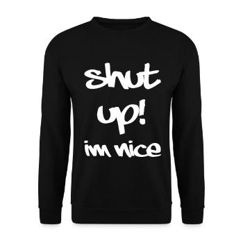 Funny Saying Gift Funny Funny Sayings - Unisex Sweatshirt - black - Front - Alina (178cm) & Michal (187cm)