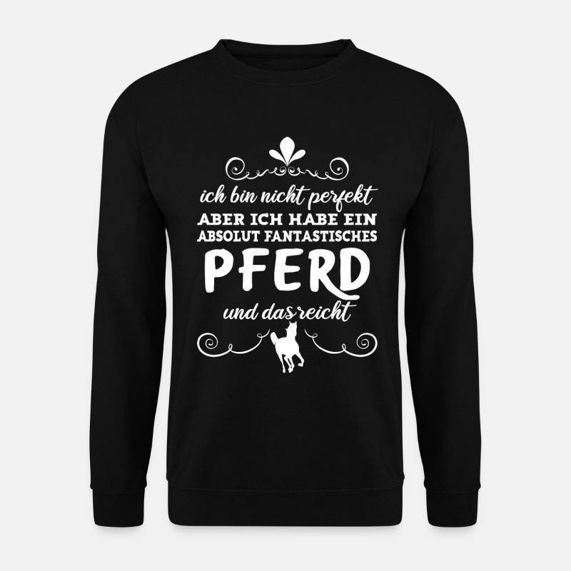 Reitsport Pferde Reiten Reiterin Geschenke - Unisex Pullover - Schwarz
