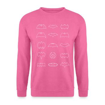 Batman Logo Geschichte weiß - Unisex Pullover - Pink - Vorne