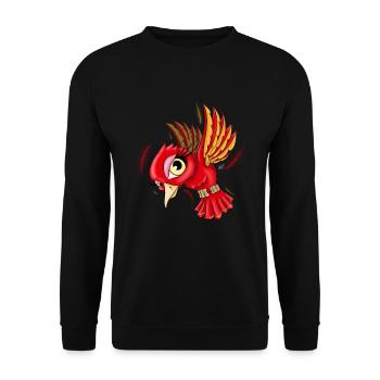 Cloudman bird - Sweat-shirt Unisexe - noir - Devant - Alina (178cm) & Michal (187cm)