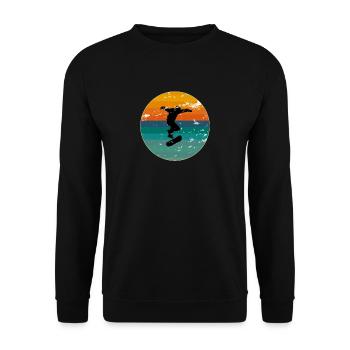 Skate, skaten, Skater, Skateboard - Unisex Pullover - Schwarz - Vorne - Alina (178cm) & Michal (187cm)
