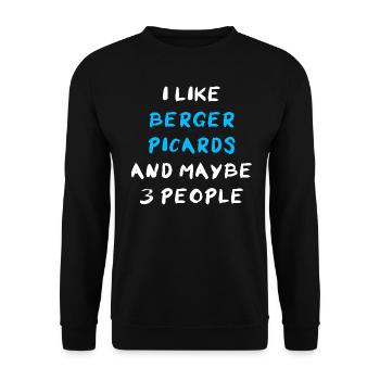 Berger Picard Berger de Picardie - Unisex Sweatshirt - black - Front - Alina (178cm) & Michal (187cm)