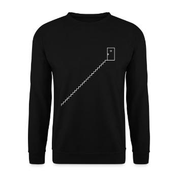 Stairs to the Heart - Couples - Love - Heart - Unisex Sweatshirt - black - Front - Alina (178cm) & Michal (187cm)