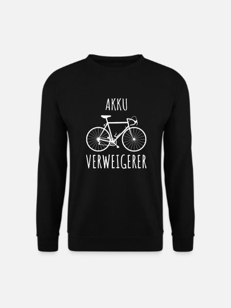 Akku Verweigerer - Fahrrad - Rennrad - Unisex Pullover - Schwarz