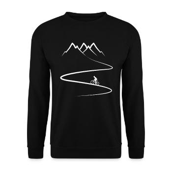 VTT - Montagnes - Montagnes - Courbes - Sweat-shirt Unisexe - noir - Devant - Alina (178cm) & Michal (187cm)