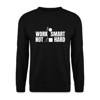 Travailler intelligemment pas dur - dicton motivant - Sweat-shirt Unisexe - noir - Devant - Alina (178cm) & Michal (187cm)