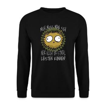 Mich Muss Man Sich Nervlich Erstmal Leisten Können - Unisex Pullover - Schwarz - Vorne - Alina (178cm) & Michal (187cm)