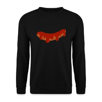 Currywurst - Unisex Sweatshirt - black - Front - Alina (178cm) & Michal (187cm)