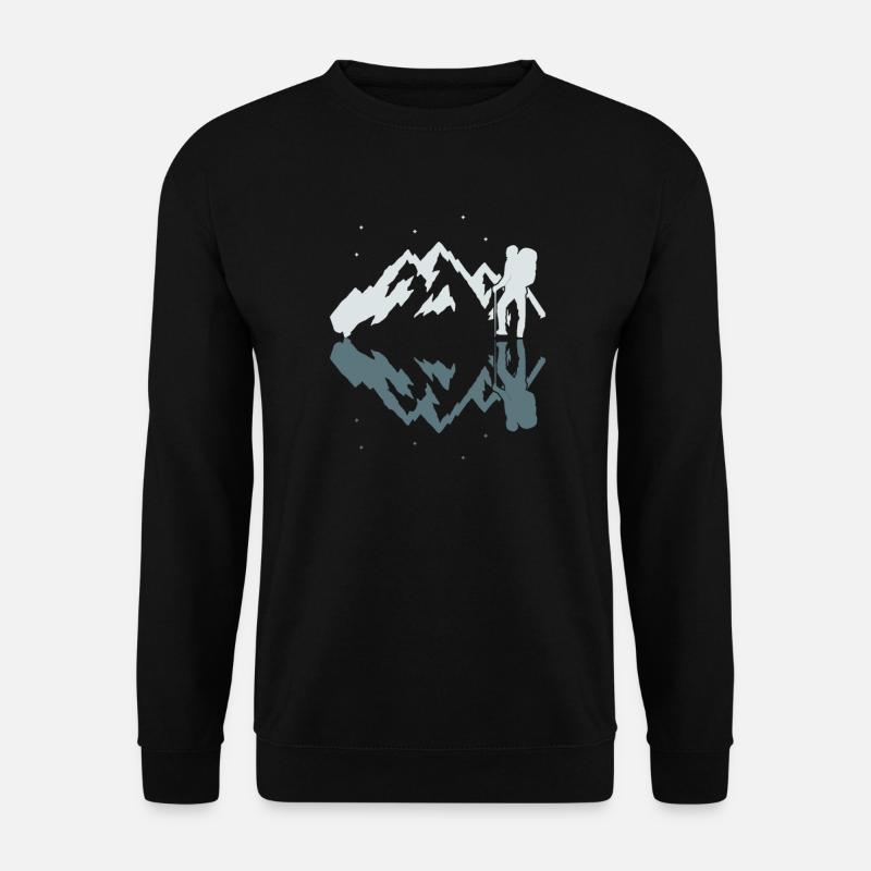 Berge Wanderung bei Nacht - Gebirge - Unisex Pullover - Schwarz