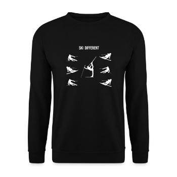 Ski différent - drôle de skieur design hiver - Sweat-shirt Unisexe - noir - Devant - Alina (178cm) & Michal (187cm)