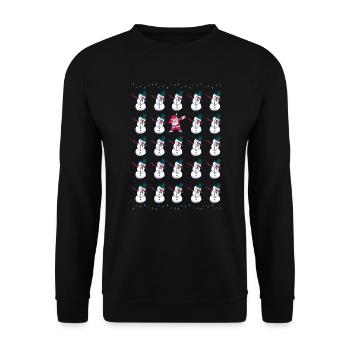 Dabbing Santa Claus et Snowman - Soyez différent - Sweat-shirt Unisexe - noir - Devant - Alina (178cm) & Michal (187cm)