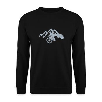 Downhill Mountain Bike Cycling Mountains Mountains - Unisex Sweatshirt - black - Front - Alina (178cm) & Michal (187cm)