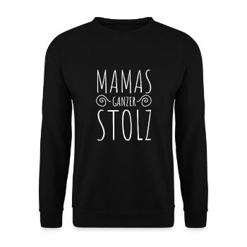 Mamas ganzer Stolz, Kind - Kindergeburtstag - Baby - Unisex Pullover - Schwarz - Vorne - Alina (178cm) & Michal (187cm)