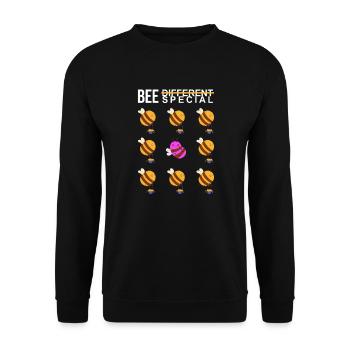 Bee special- be different - be yourself - bees - Unisex Sweatshirt - black - Front - Alina (178cm) & Michal (187cm)