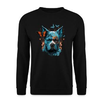 American Staffordshire Terrier - Unisex Sweatshirt - black - Front - Alina (178cm) & Michal (187cm)