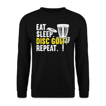 Disc Golf - Unisex Sweatshirt - black - Front - Alina (178cm) & Michal (187cm)