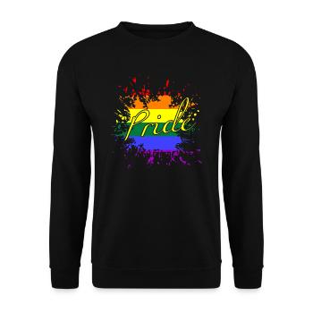 lgbtq, regenbogen, love is love, pride month - Unisex Pullover - Schwarz - Vorne - Alina (178cm) & Michal (187cm)