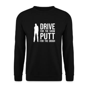 Lustiger Golfer Spruch - Driver Putter witzig - Unisex Pullover - Schwarz - Vorne - Alina (178cm) & Michal (187cm)