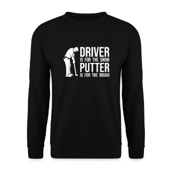 Drôle de dicton de golfeur - Driver Putter Funny - Sweat-shirt Unisexe - noir - Devant - Alina (178cm) & Michal (187cm)
