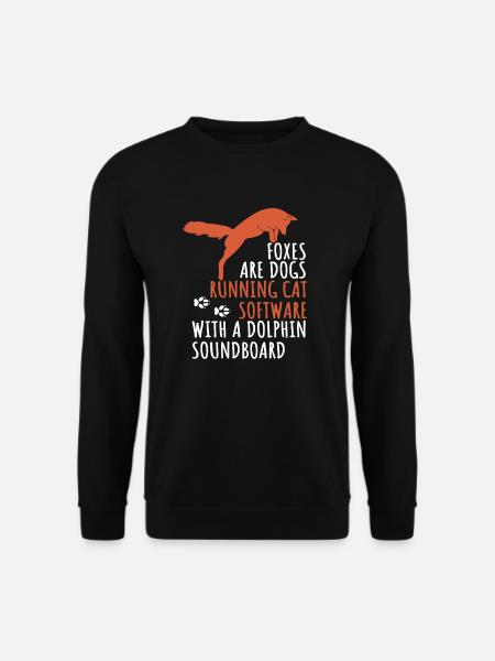 Füchse - Lustiger Spruch über Füchse Wald Hunde - Unisex Pullover - Schwarz