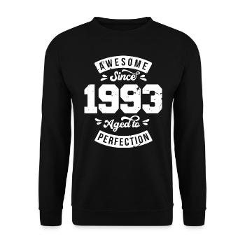 Vintage 1993 birthday - retro 1993 - Unisex Sweatshirt - black - Front - Alina (178cm) & Michal (187cm)